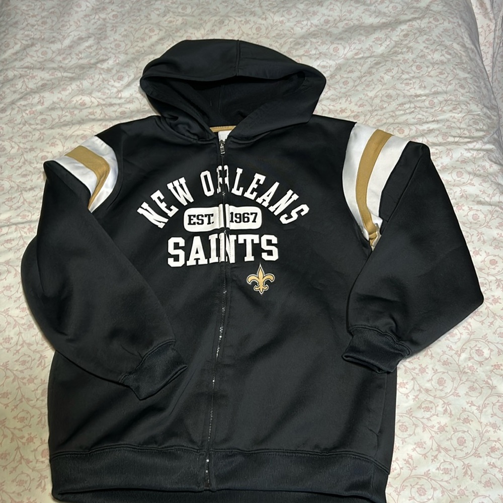 Youth NFL Apparel New Orleans Saints Full Zip Hoodie Sweatshirt, XL,14/16